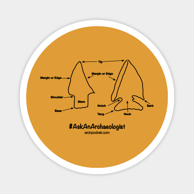 Arrowhead Design Magnet by Archaeology Podcast Network